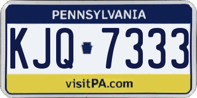 PA license plate KJQ7333