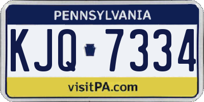 PA license plate KJQ7334