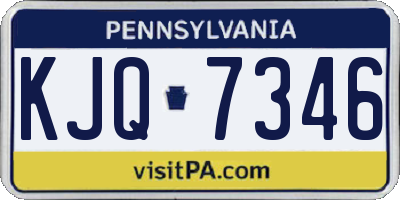 PA license plate KJQ7346