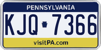 PA license plate KJQ7366