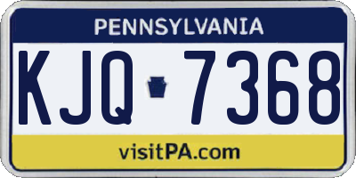 PA license plate KJQ7368