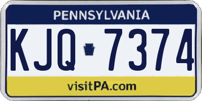 PA license plate KJQ7374