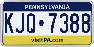 PA license plate KJQ7388