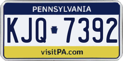 PA license plate KJQ7392