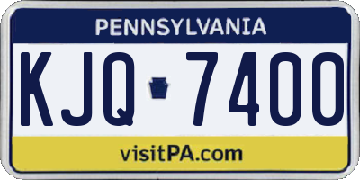 PA license plate KJQ7400