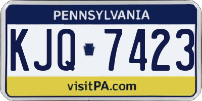 PA license plate KJQ7423