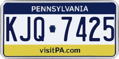 PA license plate KJQ7425