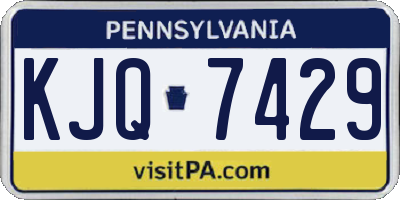PA license plate KJQ7429