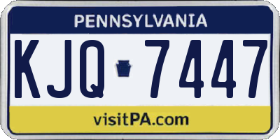 PA license plate KJQ7447