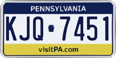 PA license plate KJQ7451