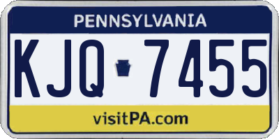 PA license plate KJQ7455