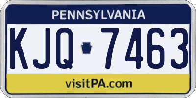 PA license plate KJQ7463