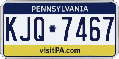 PA license plate KJQ7467