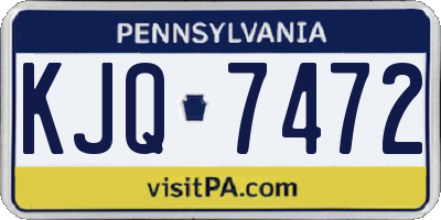PA license plate KJQ7472
