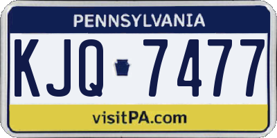 PA license plate KJQ7477