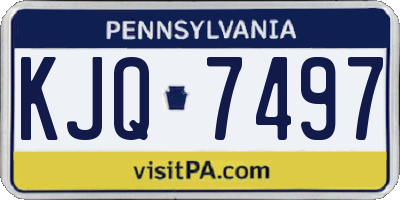 PA license plate KJQ7497