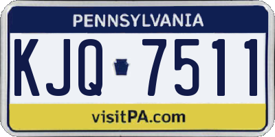 PA license plate KJQ7511