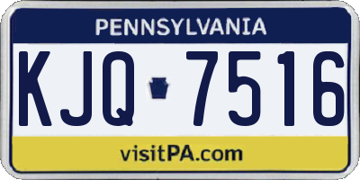 PA license plate KJQ7516