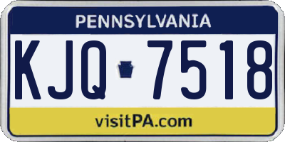 PA license plate KJQ7518