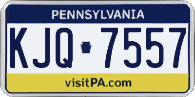PA license plate KJQ7557