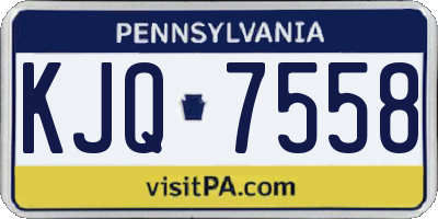 PA license plate KJQ7558
