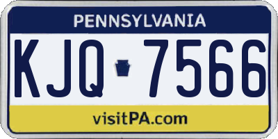 PA license plate KJQ7566
