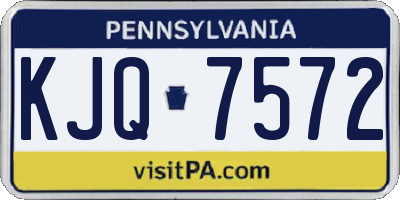 PA license plate KJQ7572
