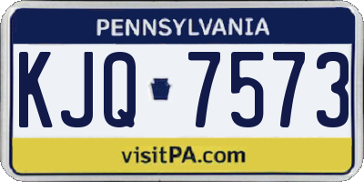PA license plate KJQ7573