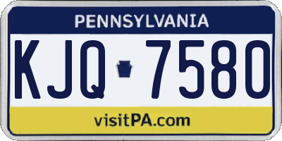 PA license plate KJQ7580