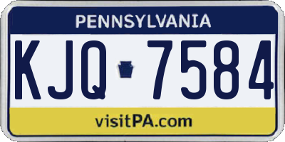 PA license plate KJQ7584