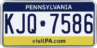 PA license plate KJQ7586