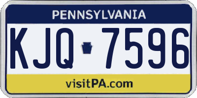 PA license plate KJQ7596