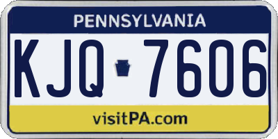 PA license plate KJQ7606