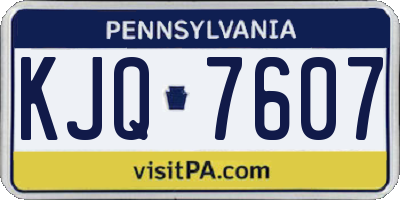 PA license plate KJQ7607