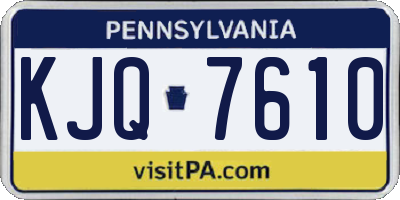 PA license plate KJQ7610