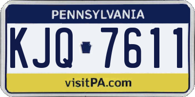 PA license plate KJQ7611