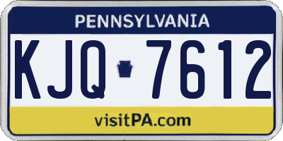PA license plate KJQ7612