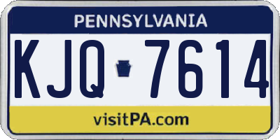 PA license plate KJQ7614