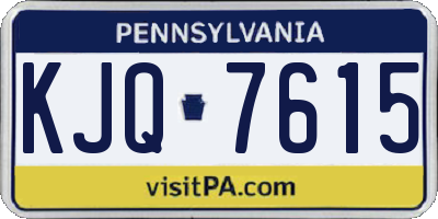 PA license plate KJQ7615