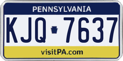 PA license plate KJQ7637