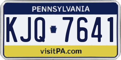 PA license plate KJQ7641
