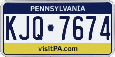 PA license plate KJQ7674