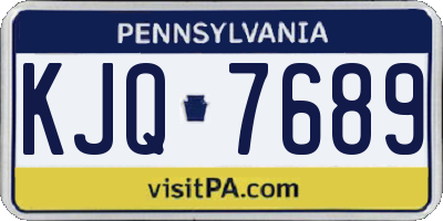 PA license plate KJQ7689