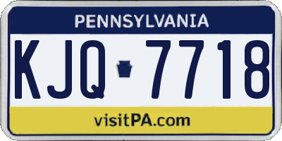 PA license plate KJQ7718