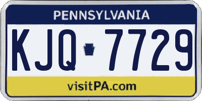 PA license plate KJQ7729