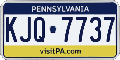 PA license plate KJQ7737
