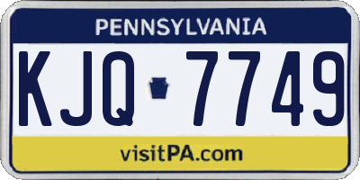 PA license plate KJQ7749