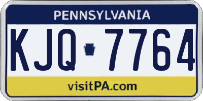 PA license plate KJQ7764