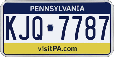 PA license plate KJQ7787