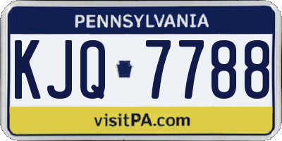PA license plate KJQ7788